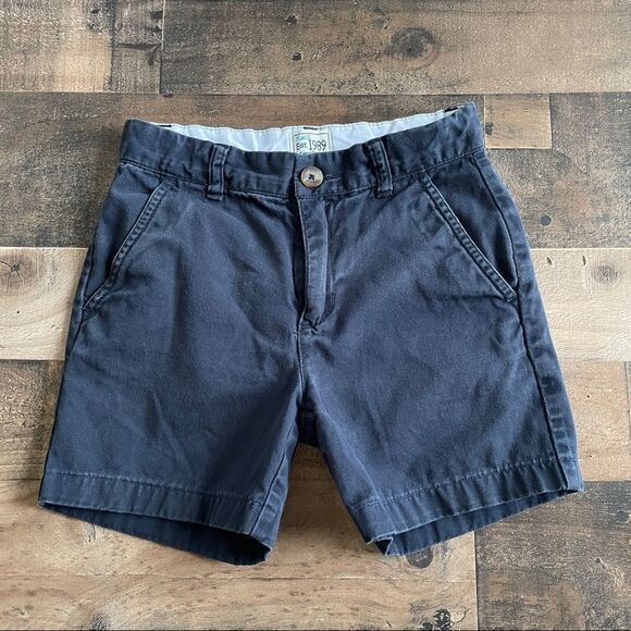 The Children’s Place Navy Flat Front Uniform Shorts Size 7 - Picture 1 of 6
